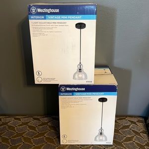 2, Westinghouse Home Interior, Bronze Mini Pendants.